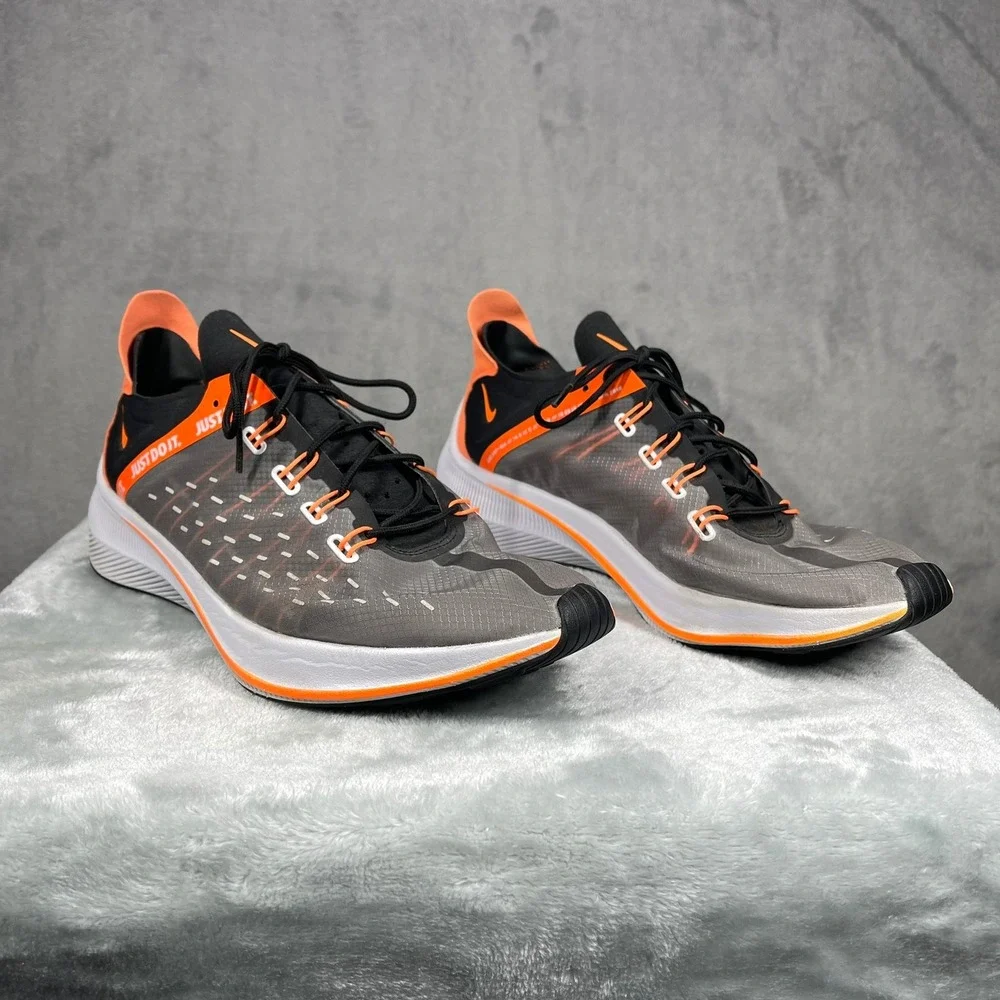 Nike EXP-X14 Mens Size 13 Grey Orange Just Do It Running Shoes AO3095-001
